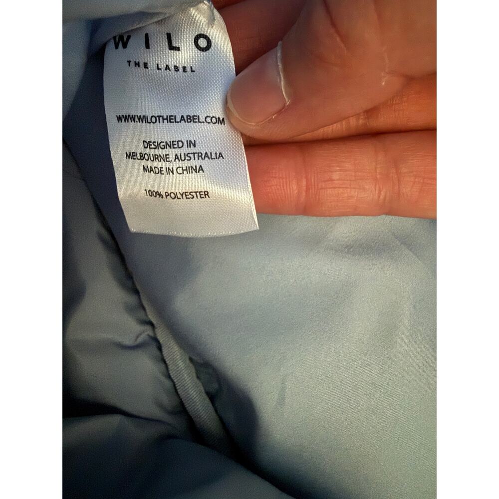 WILO The Label Light Blue Quilted Puffer Tote Bag - Picture 11 of 15